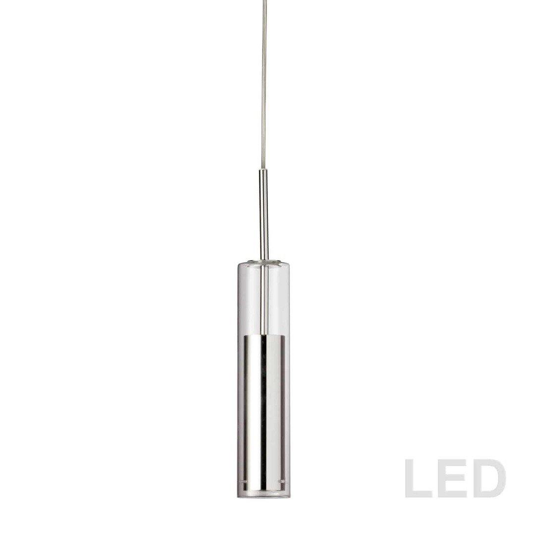 LED with Clear Cylindrical Glass Shade Pendant - LV LIGHTING