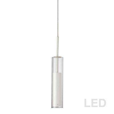LED with Clear Cylindrical Glass Shade Pendant - LV LIGHTING