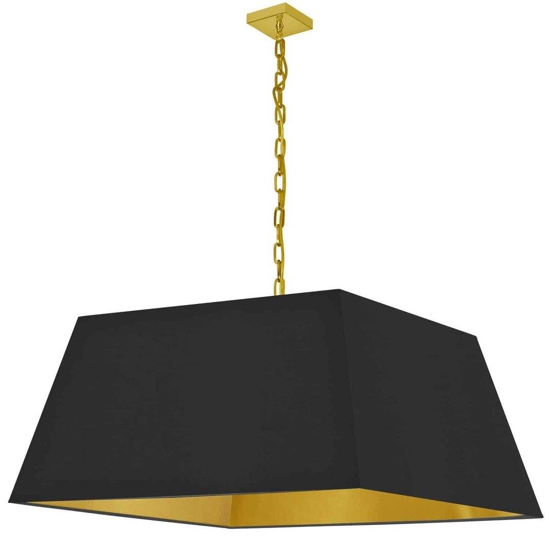 Steel with Rectangular Fabric Shade Chandelier - LV LIGHTING