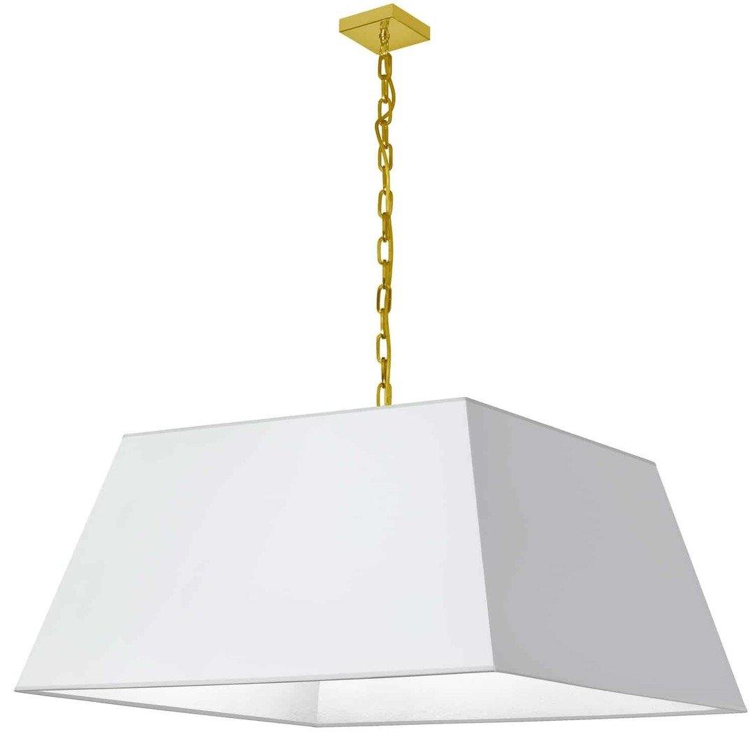 Steel with Rectangular Fabric Shade Chandelier - LV LIGHTING