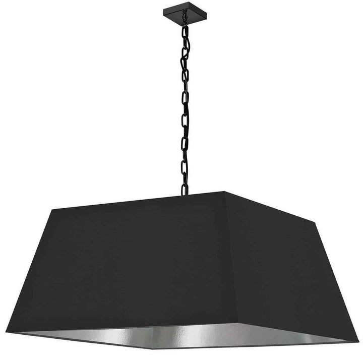 Steel with Rectangular Fabric Shade Chandelier - LV LIGHTING