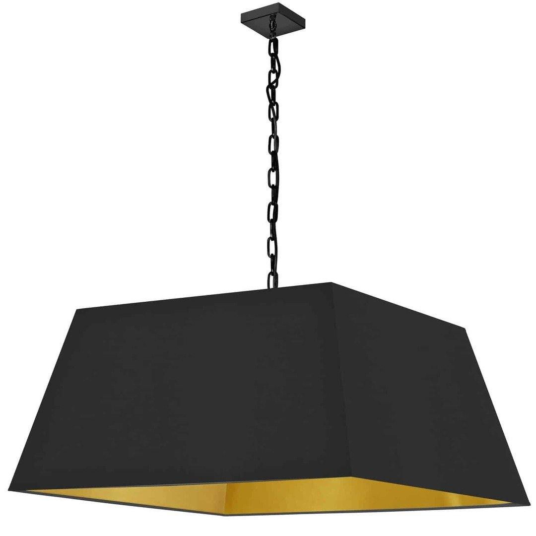 Steel with Rectangular Fabric Shade Chandelier - LV LIGHTING
