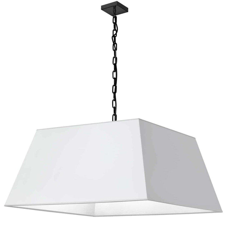 Steel with Rectangular Fabric Shade Chandelier - LV LIGHTING
