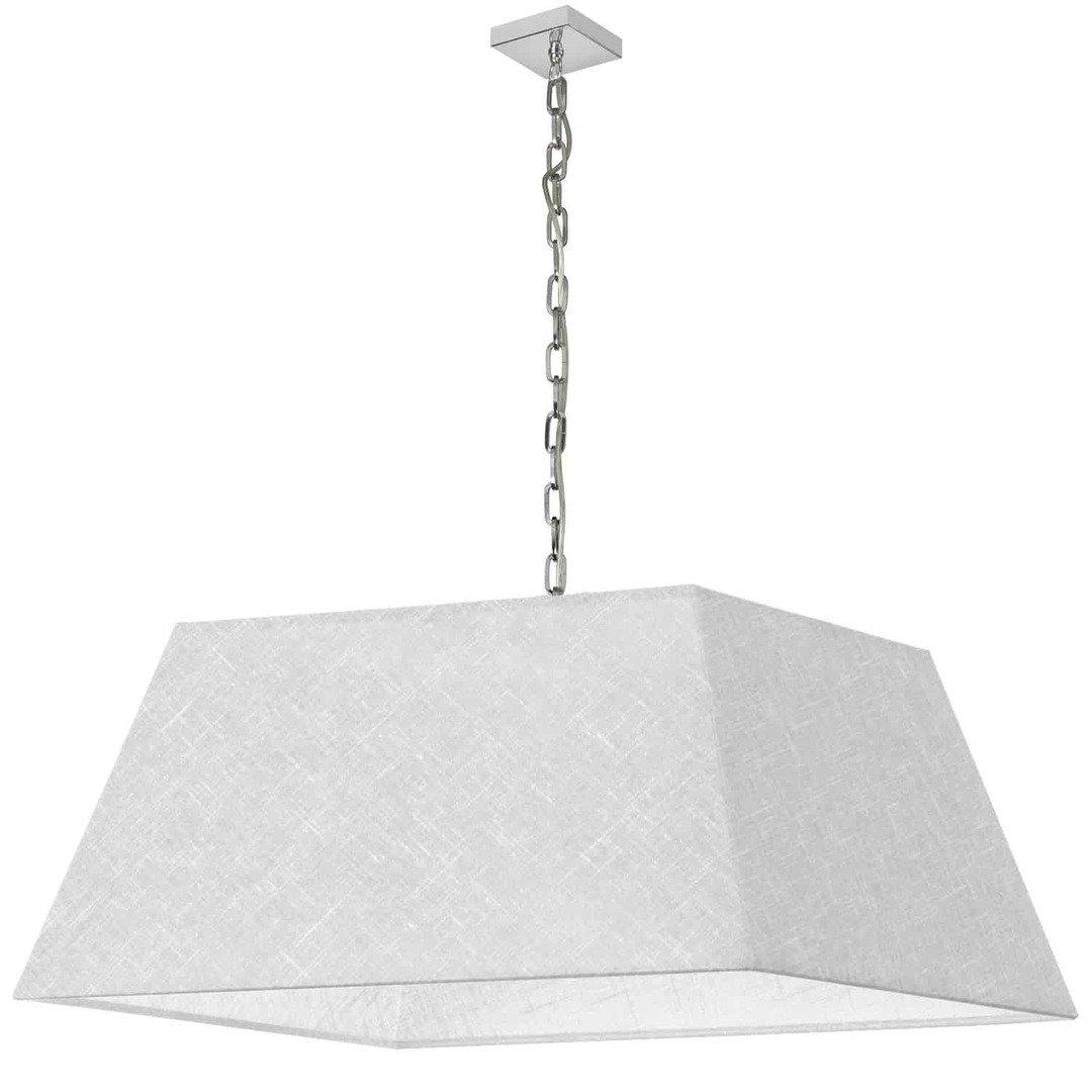 Steel with Rectangular Fabric Shade Chandelier - LV LIGHTING