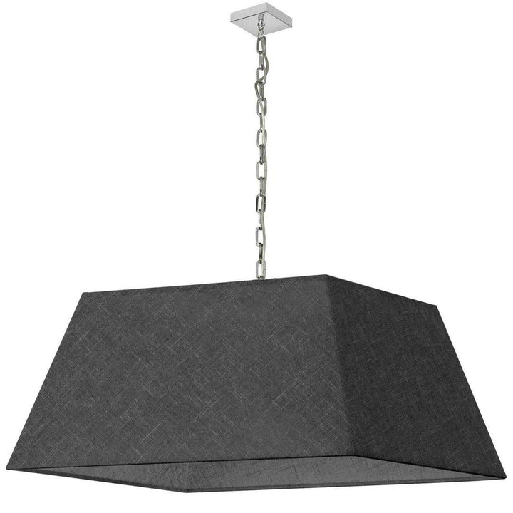 Steel with Rectangular Fabric Shade Chandelier - LV LIGHTING