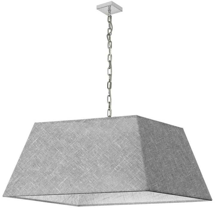 Steel with Rectangular Fabric Shade Chandelier - LV LIGHTING