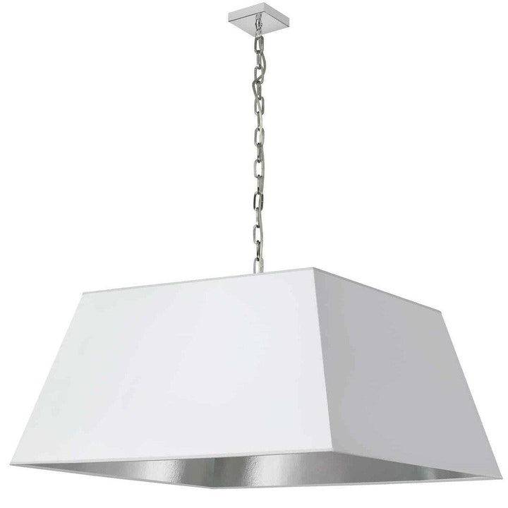 Steel with Rectangular Fabric Shade Chandelier - LV LIGHTING