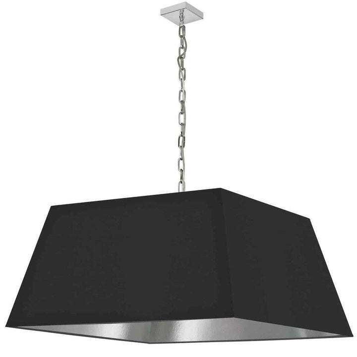 Steel with Rectangular Fabric Shade Chandelier - LV LIGHTING