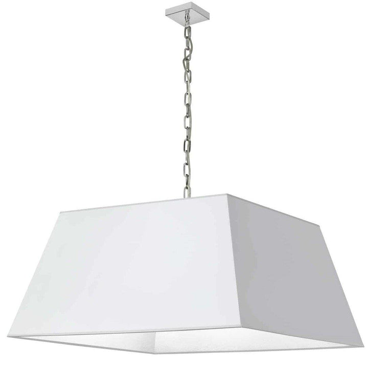 Steel with Rectangular Fabric Shade Chandelier - LV LIGHTING