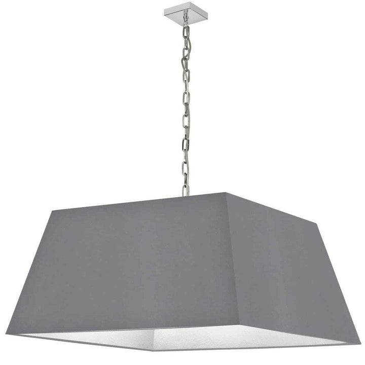 Steel with Rectangular Fabric Shade Chandelier - LV LIGHTING