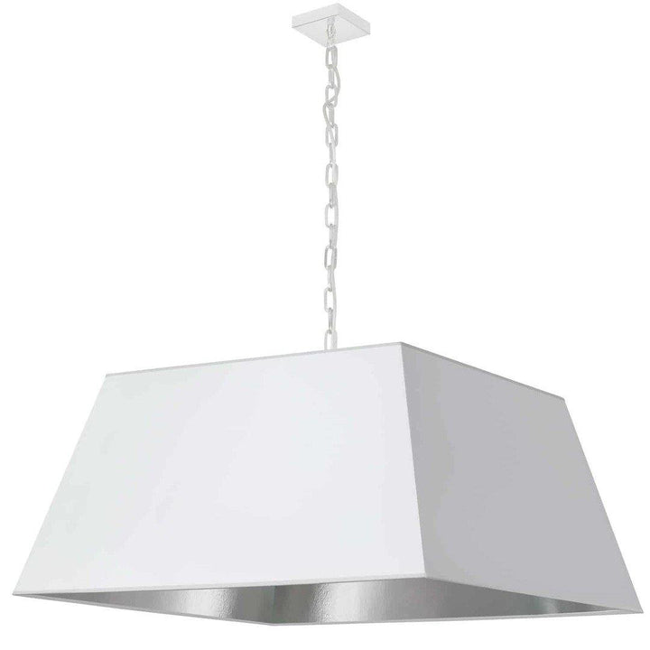 Steel with Rectangular Fabric Shade Chandelier - LV LIGHTING