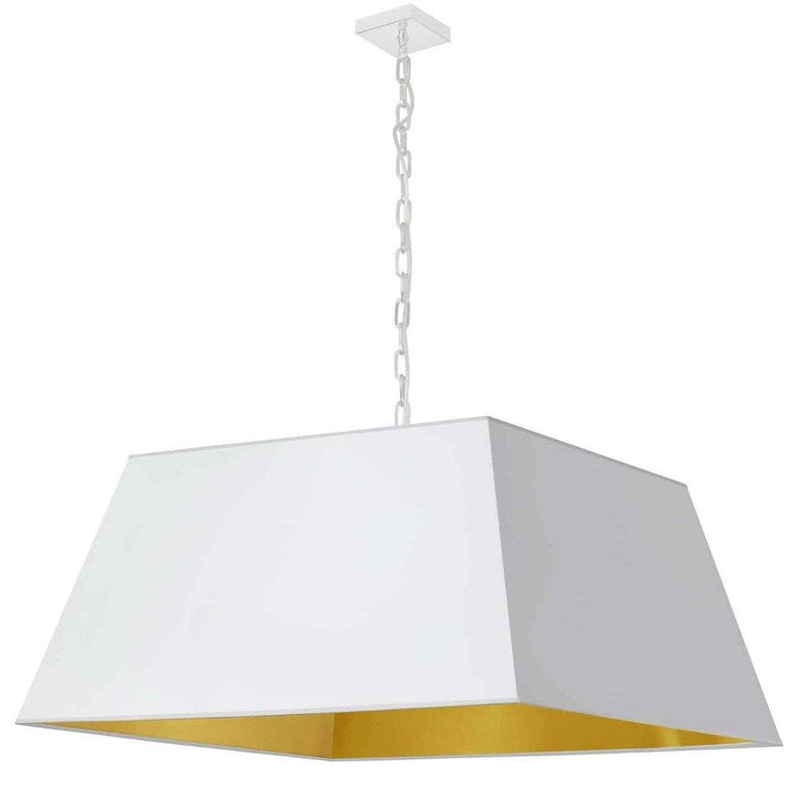 Steel with Rectangular Fabric Shade Chandelier - LV LIGHTING