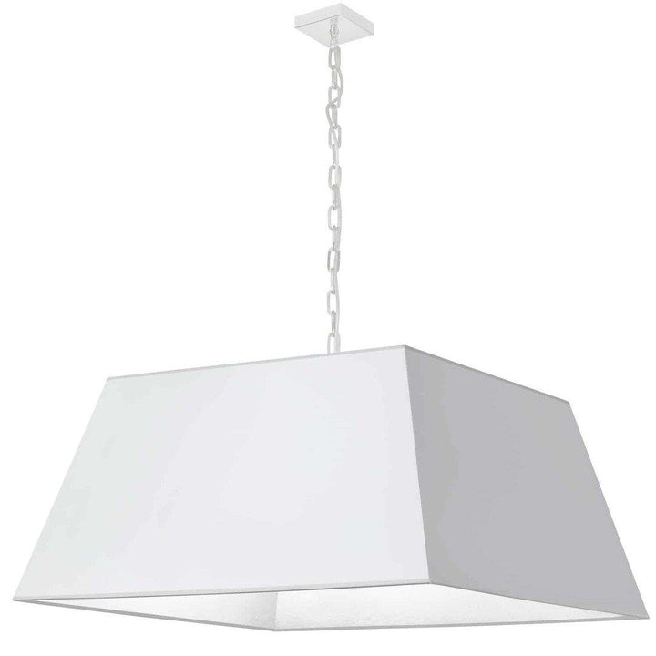 Steel with Rectangular Fabric Shade Chandelier - LV LIGHTING