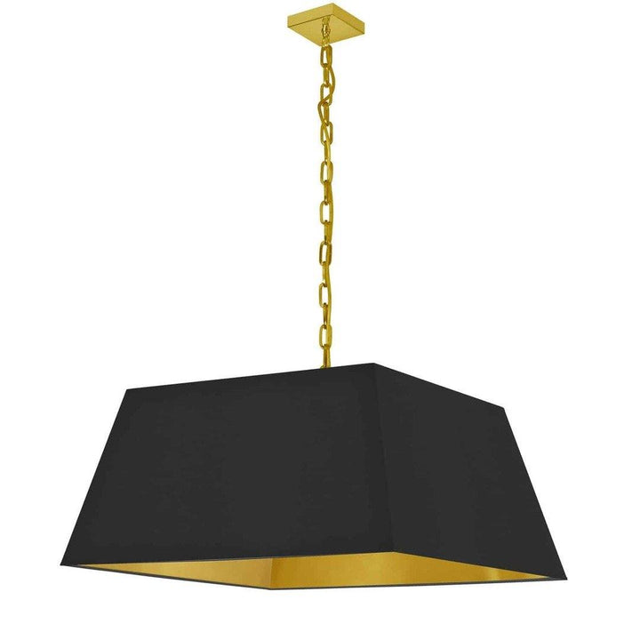 Steel with Rectangular Fabric Shade Chandelier - LV LIGHTING
