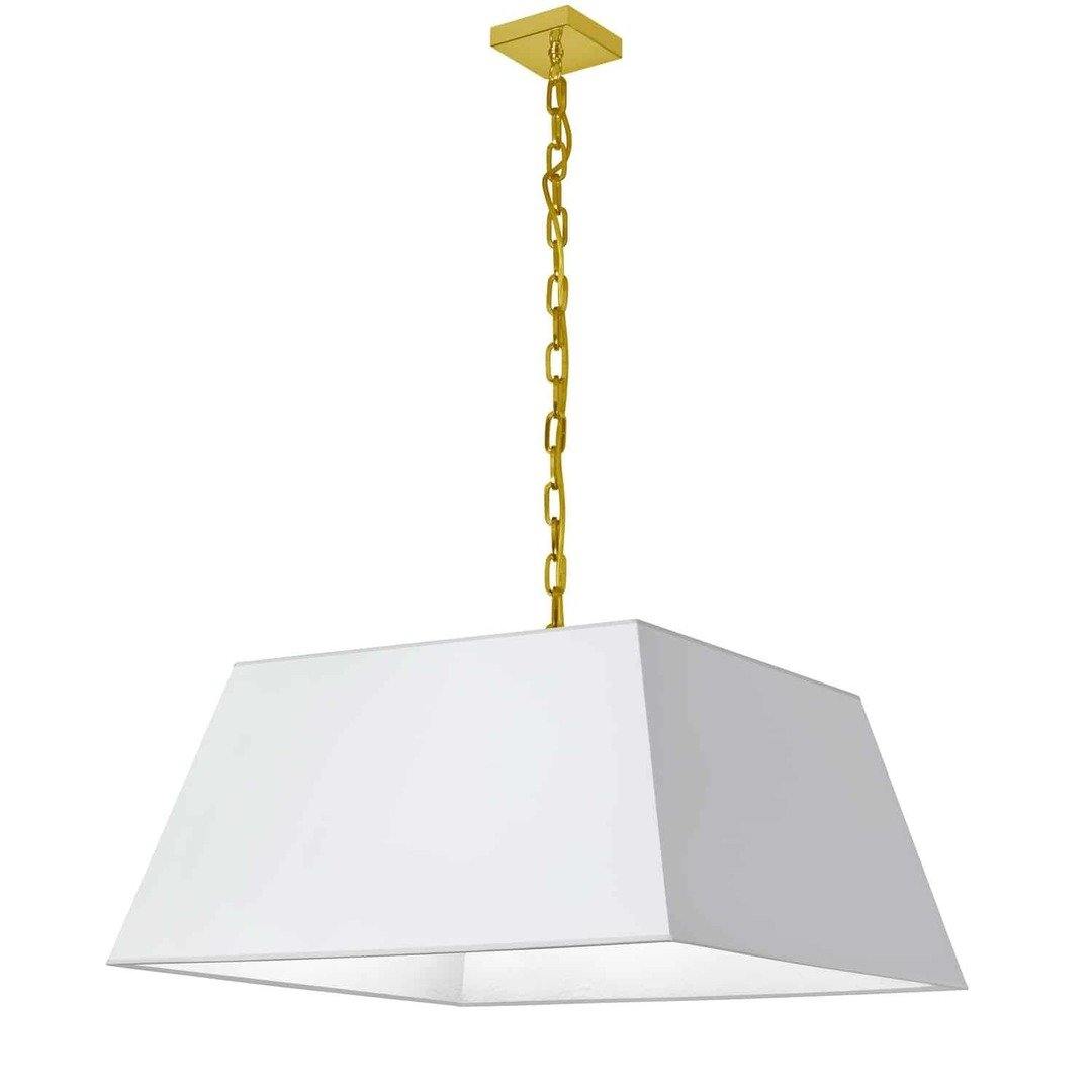 Steel with Rectangular Fabric Shade Chandelier - LV LIGHTING
