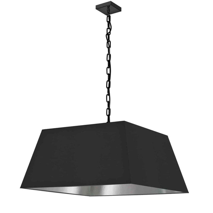 Steel with Rectangular Fabric Shade Chandelier - LV LIGHTING