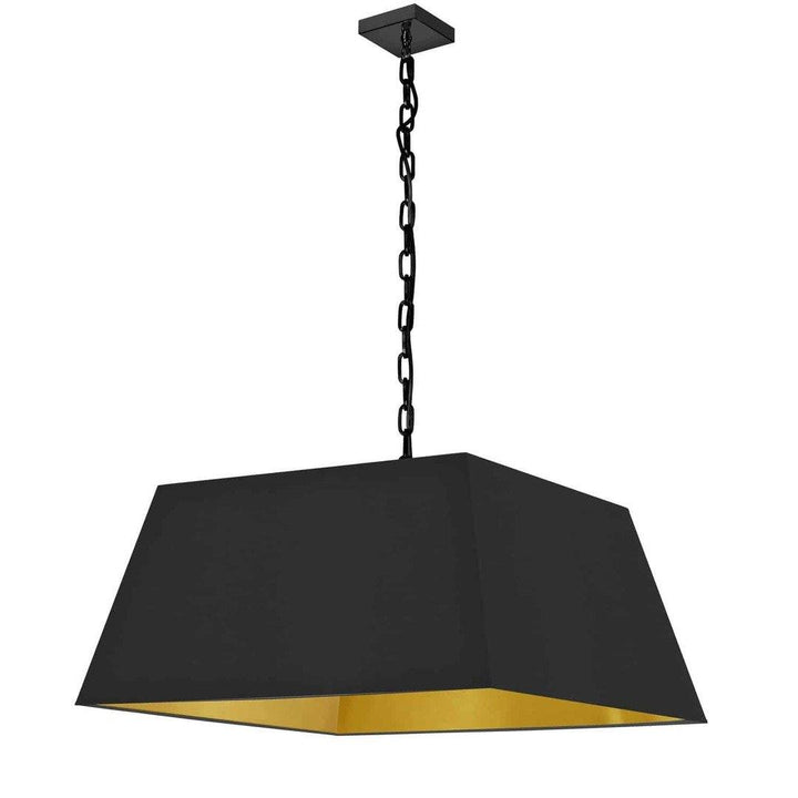 Steel with Rectangular Fabric Shade Chandelier - LV LIGHTING