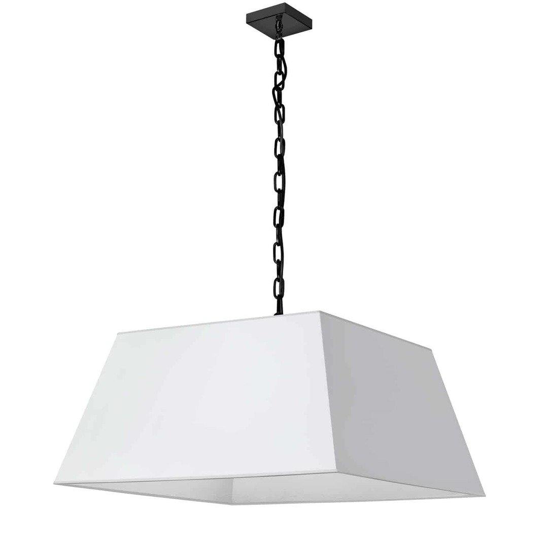 Steel with Rectangular Fabric Shade Chandelier - LV LIGHTING