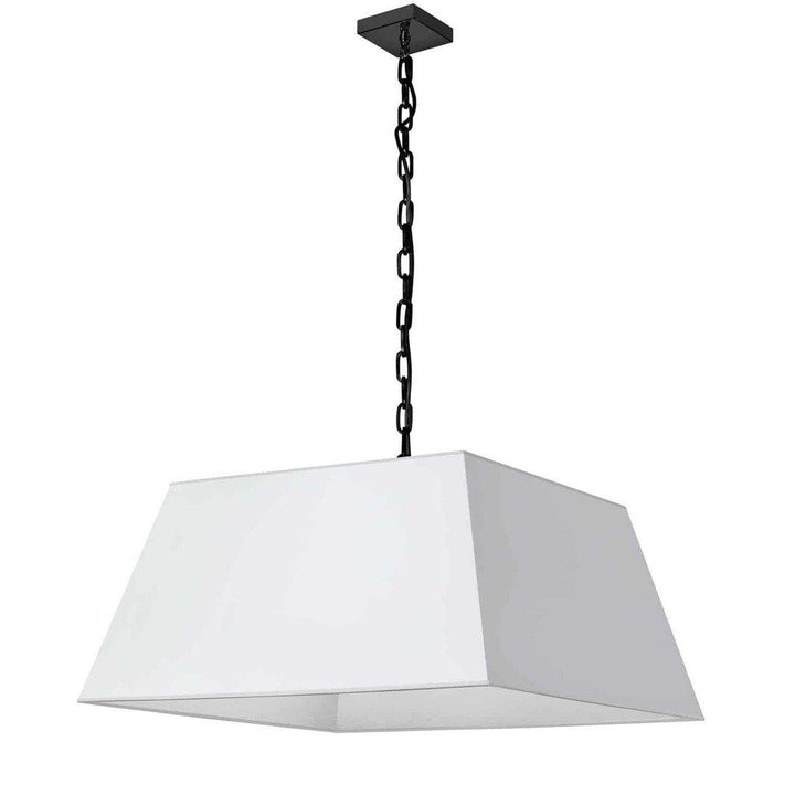 Steel with Rectangular Fabric Shade Chandelier - LV LIGHTING