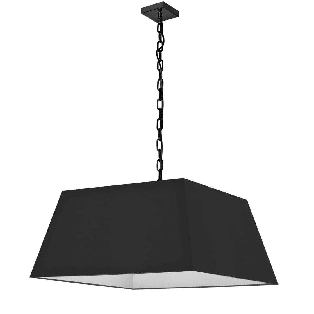 Steel with Rectangular Fabric Shade Chandelier - LV LIGHTING