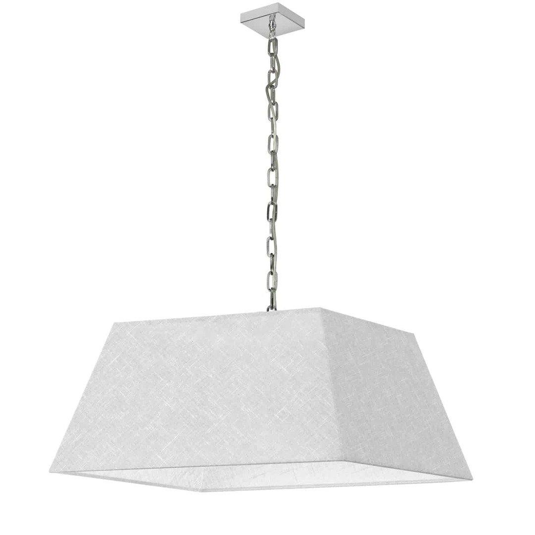 Steel with Rectangular Fabric Shade Chandelier - LV LIGHTING
