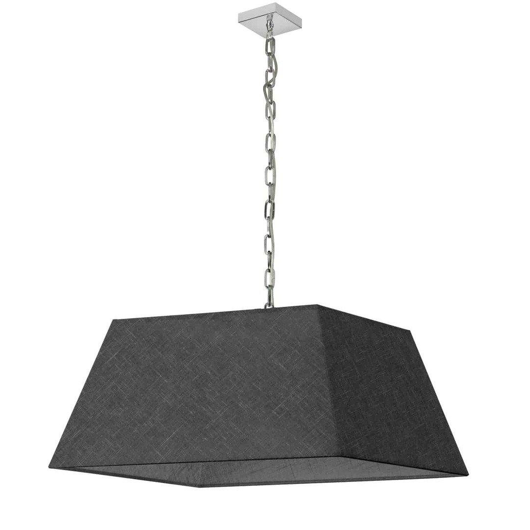 Steel with Rectangular Fabric Shade Chandelier - LV LIGHTING