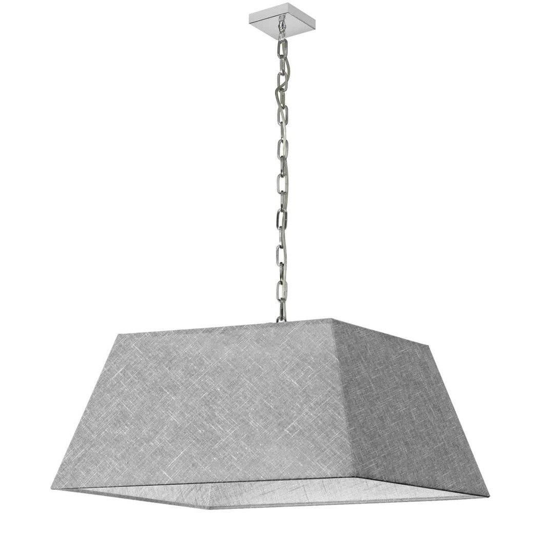 Steel with Rectangular Fabric Shade Chandelier - LV LIGHTING