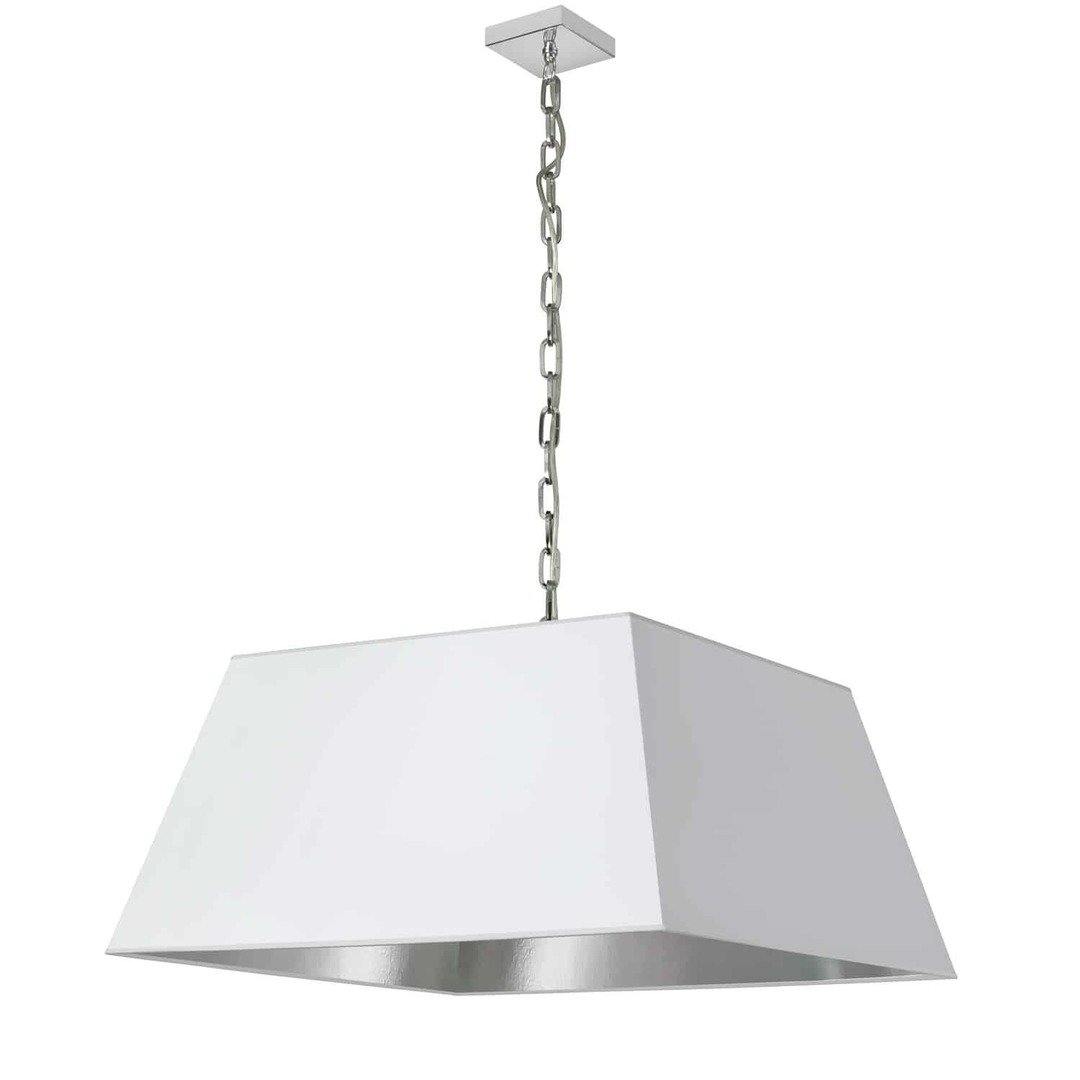 Steel with Rectangular Fabric Shade Chandelier - LV LIGHTING