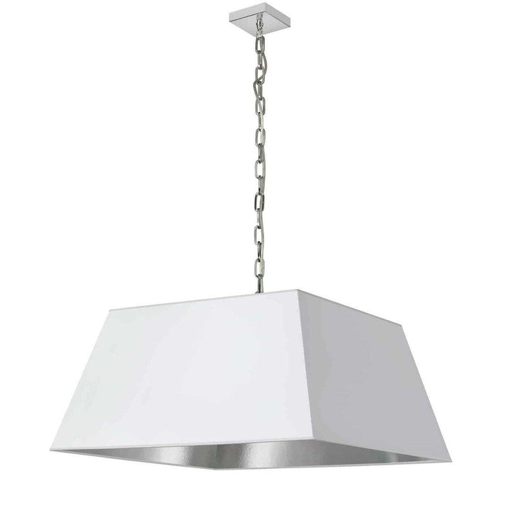 Steel with Rectangular Fabric Shade Chandelier - LV LIGHTING