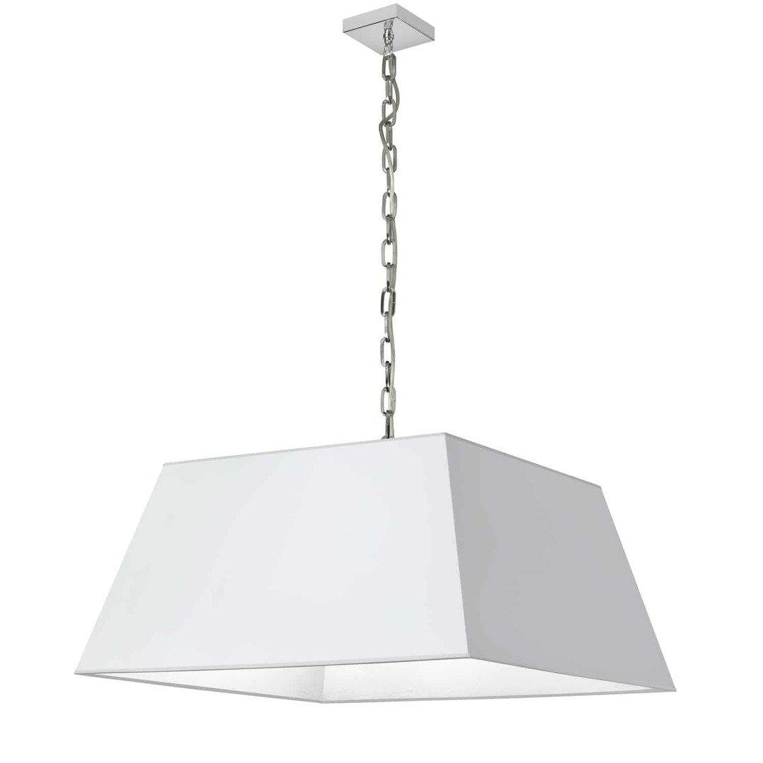 Steel with Rectangular Fabric Shade Chandelier - LV LIGHTING