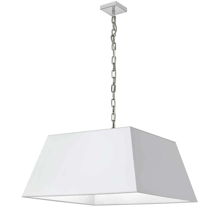Steel with Rectangular Fabric Shade Chandelier - LV LIGHTING