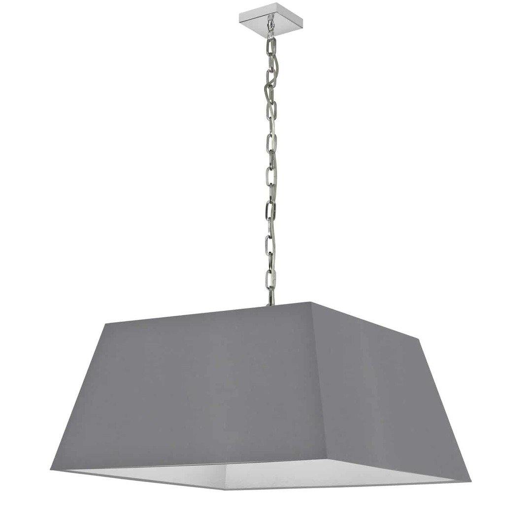 Steel with Rectangular Fabric Shade Chandelier - LV LIGHTING