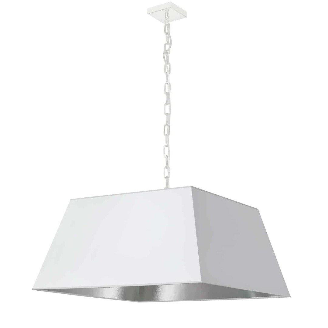 Steel with Rectangular Fabric Shade Chandelier - LV LIGHTING