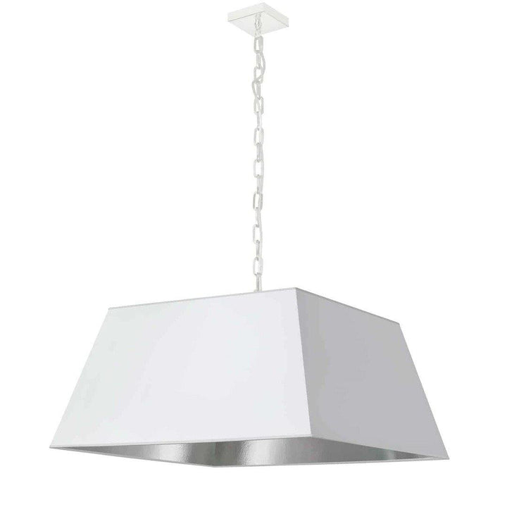 Steel with Rectangular Fabric Shade Chandelier - LV LIGHTING