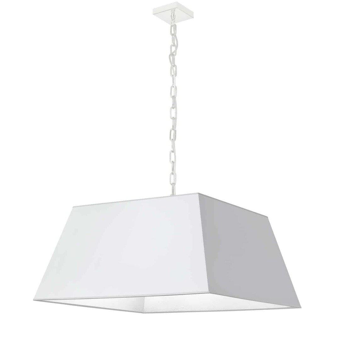 Steel with Rectangular Fabric Shade Chandelier - LV LIGHTING