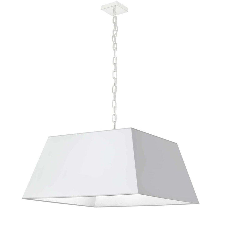 Steel with Rectangular Fabric Shade Chandelier - LV LIGHTING