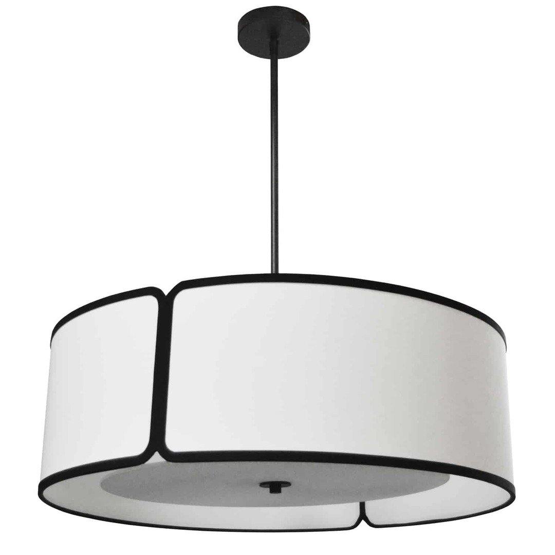 Steel with Fabric Drum Shade Chandelier - LV LIGHTING