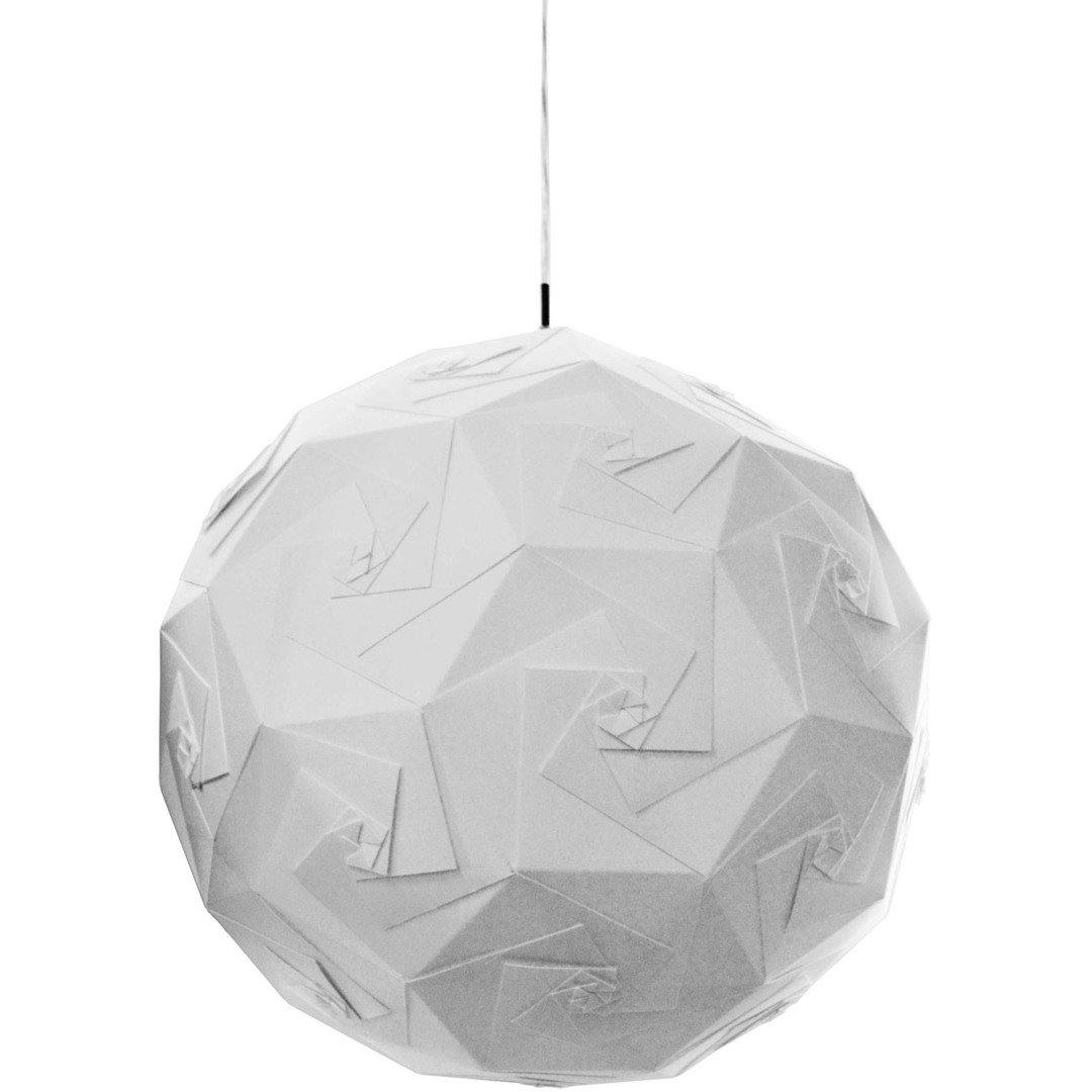 Polished Chrome with White Origami Fabric Shade Chandelier - LV LIGHTING