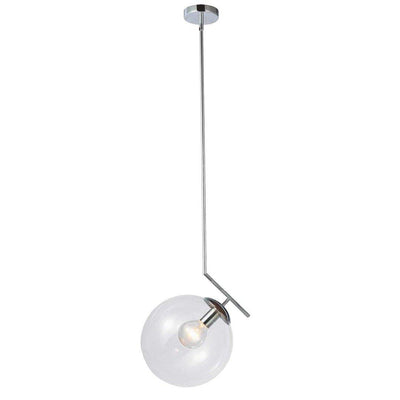 Steel Rod with Glass Globe Pendant - LV LIGHTING