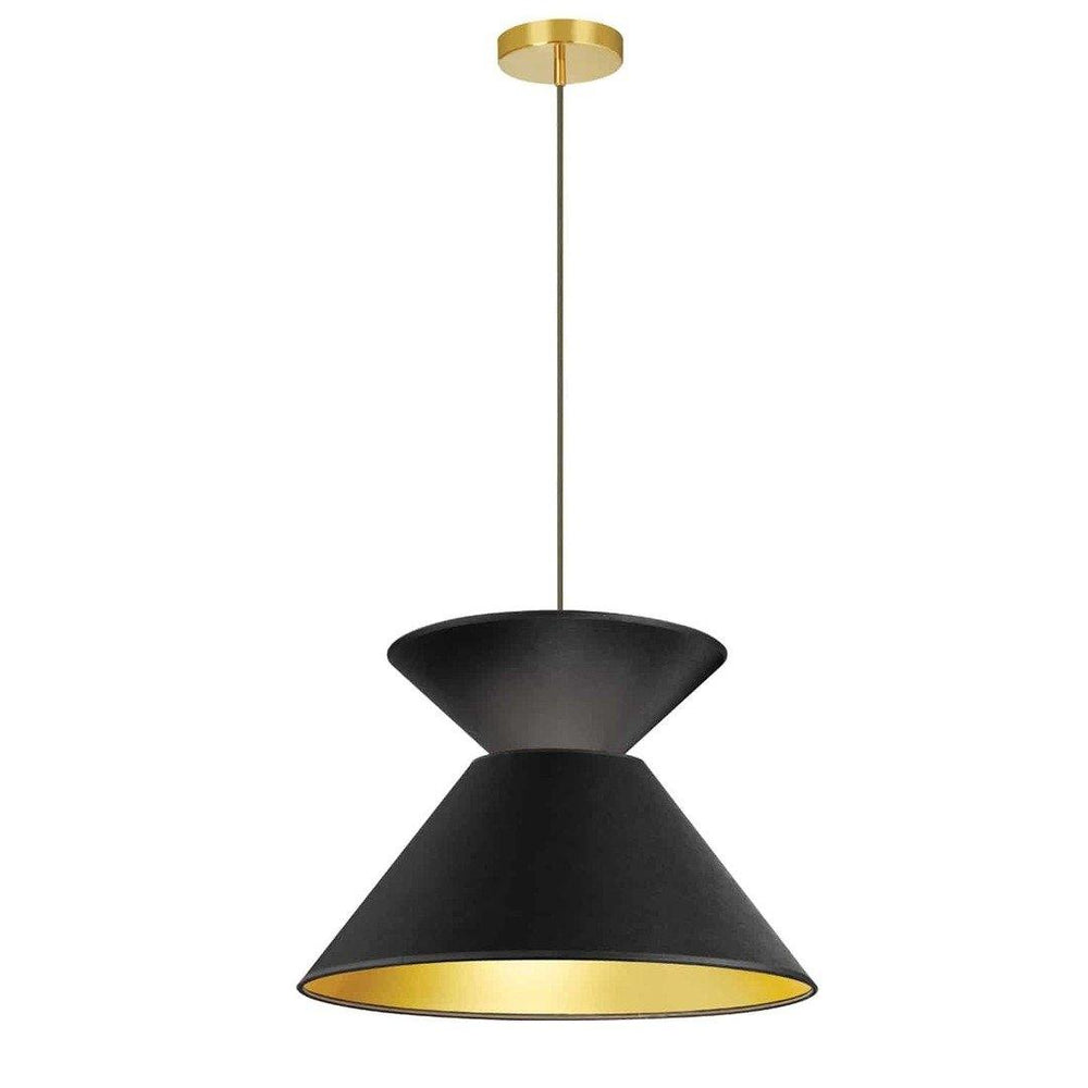 Steel with Fabric Shade Pendant - LV LIGHTING