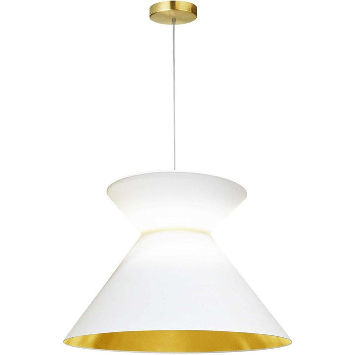Steel with Fabric Shade Pendant - LV LIGHTING