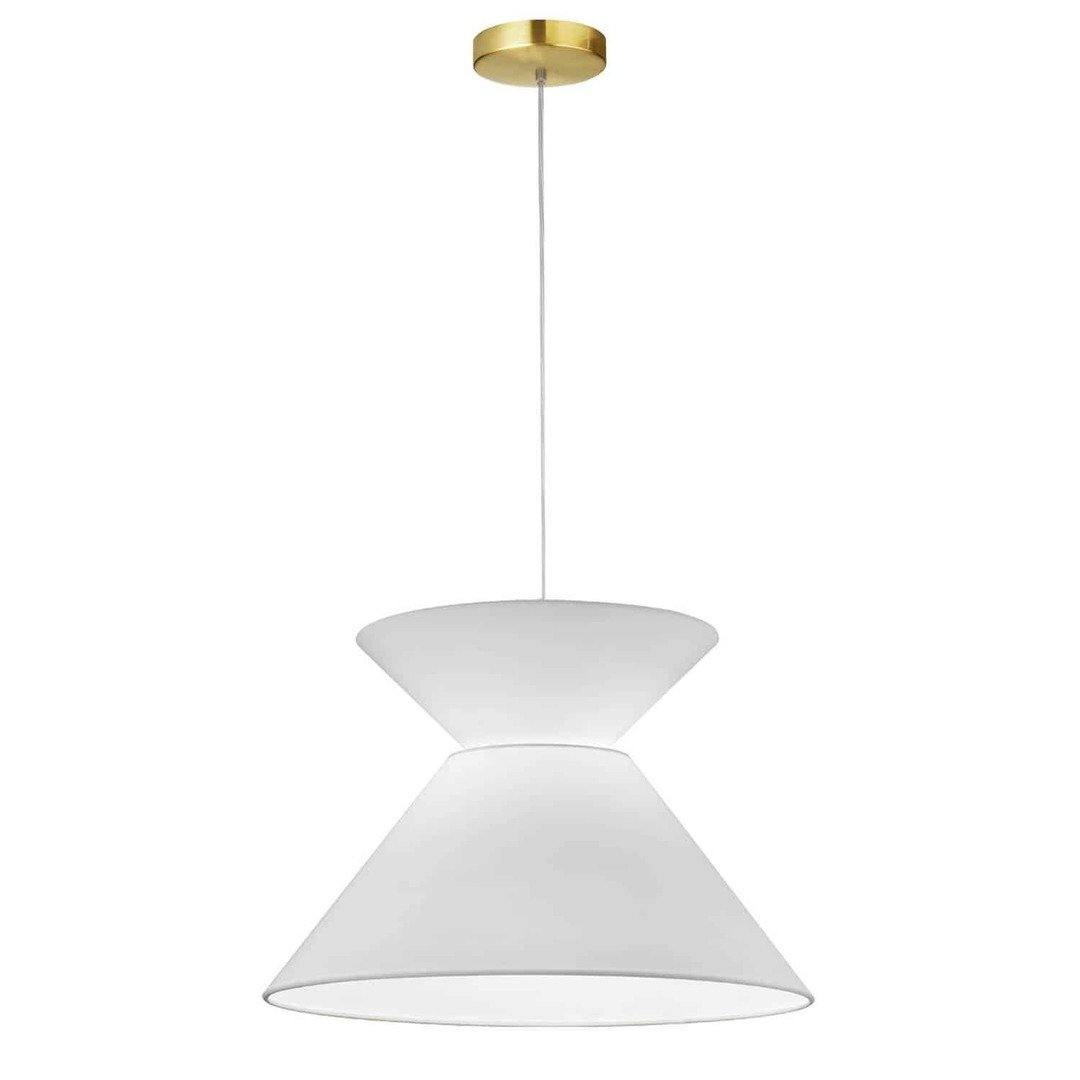 Steel with Fabric Shade Pendant - LV LIGHTING