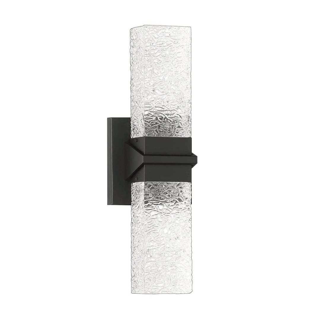 LED Steel with Icy Shade Wall Sconce - LV LIGHTING