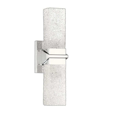 LED Steel with Icy Shade Wall Sconce - LV LIGHTING