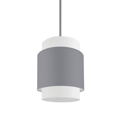 Steel with Double Fabric Shade Pendant - LV LIGHTING