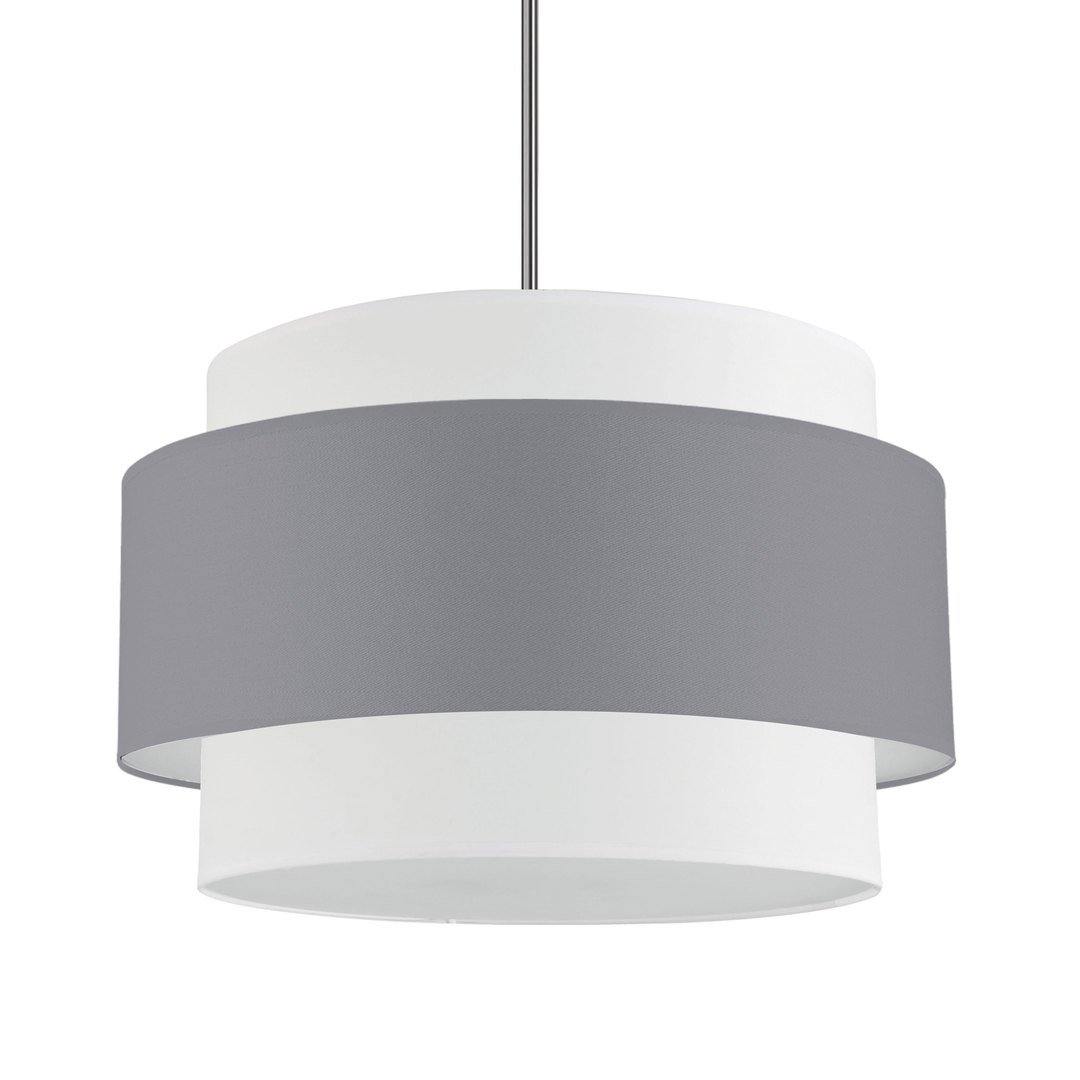 Steel with Double Fabric Shade Chandelier - LV LIGHTING