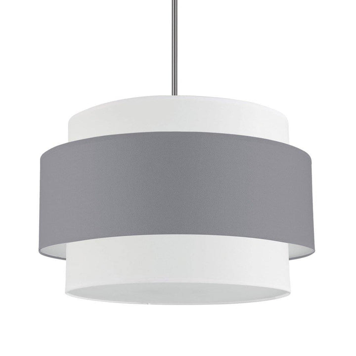 Steel with Double Fabric Shade Chandelier - LV LIGHTING