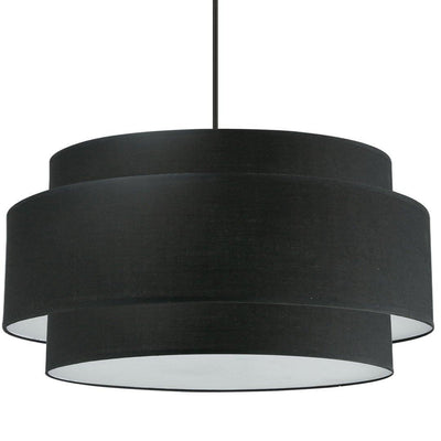 Steel with Double Fabric Shade Chandelier - LV LIGHTING