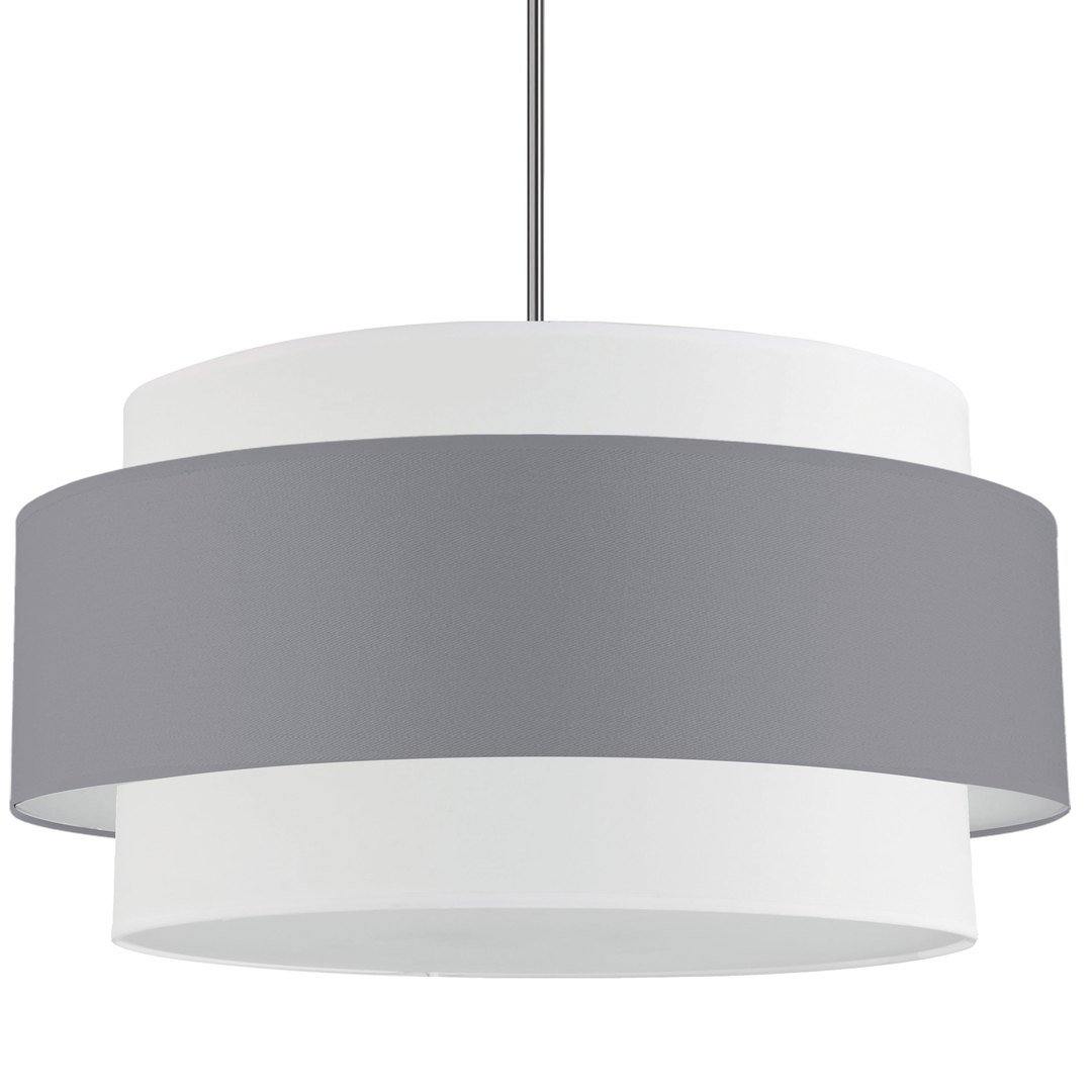 Steel with Double Fabric Shade Chandelier - LV LIGHTING