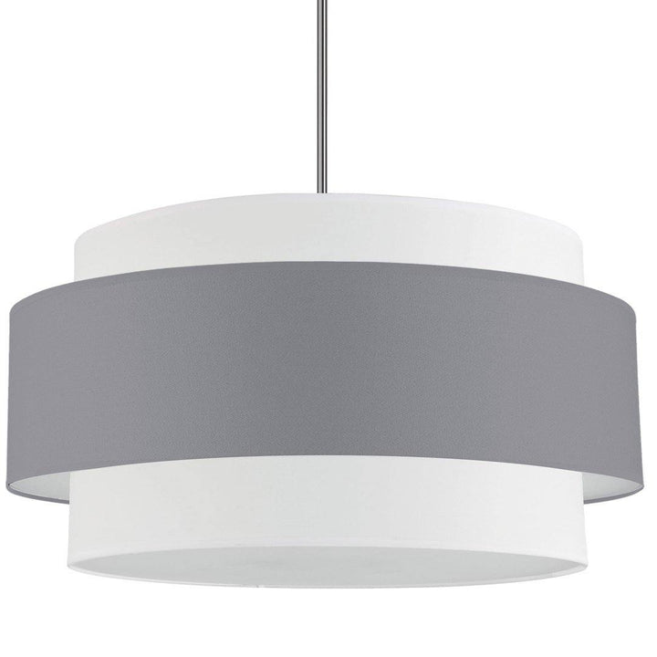 Steel with Double Fabric Shade Chandelier - LV LIGHTING